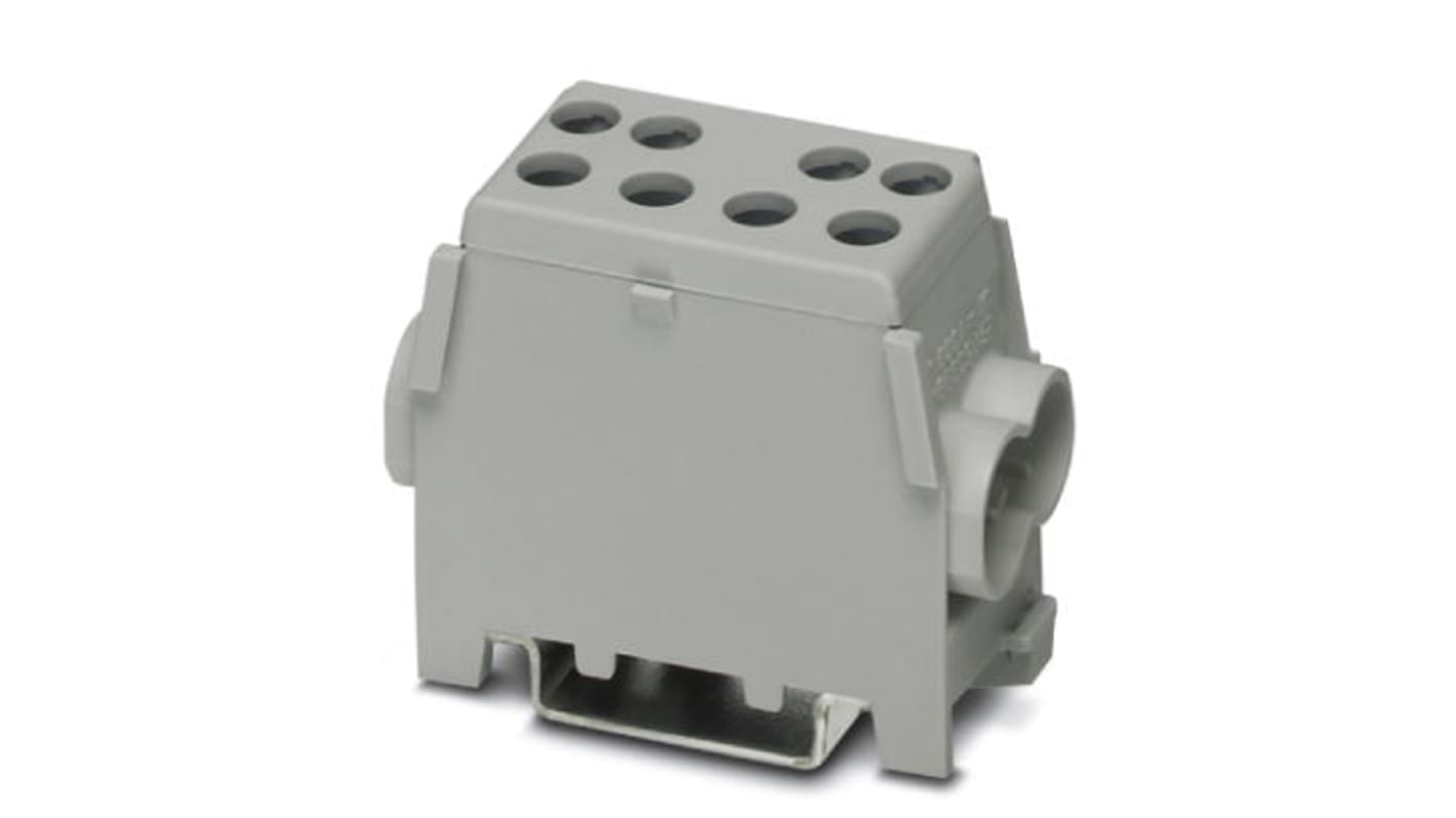 Morsetto per guida DIN senza fusibile Phoenix Contact, Grigio, livello Singolo, 125A