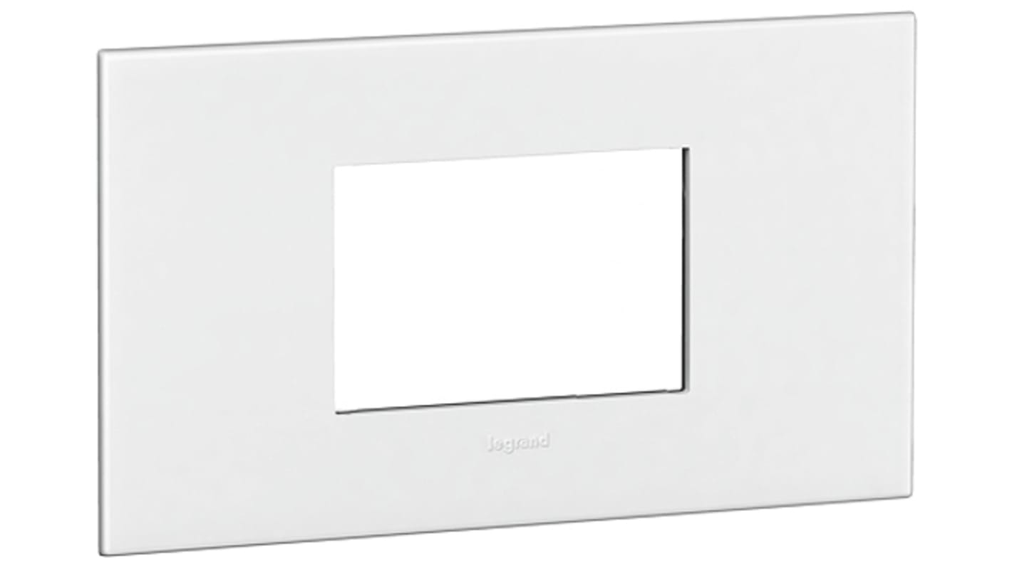Legrand 聚碳酸脂灯开关面板, 白色, 2位, 92mm宽, 157mm高