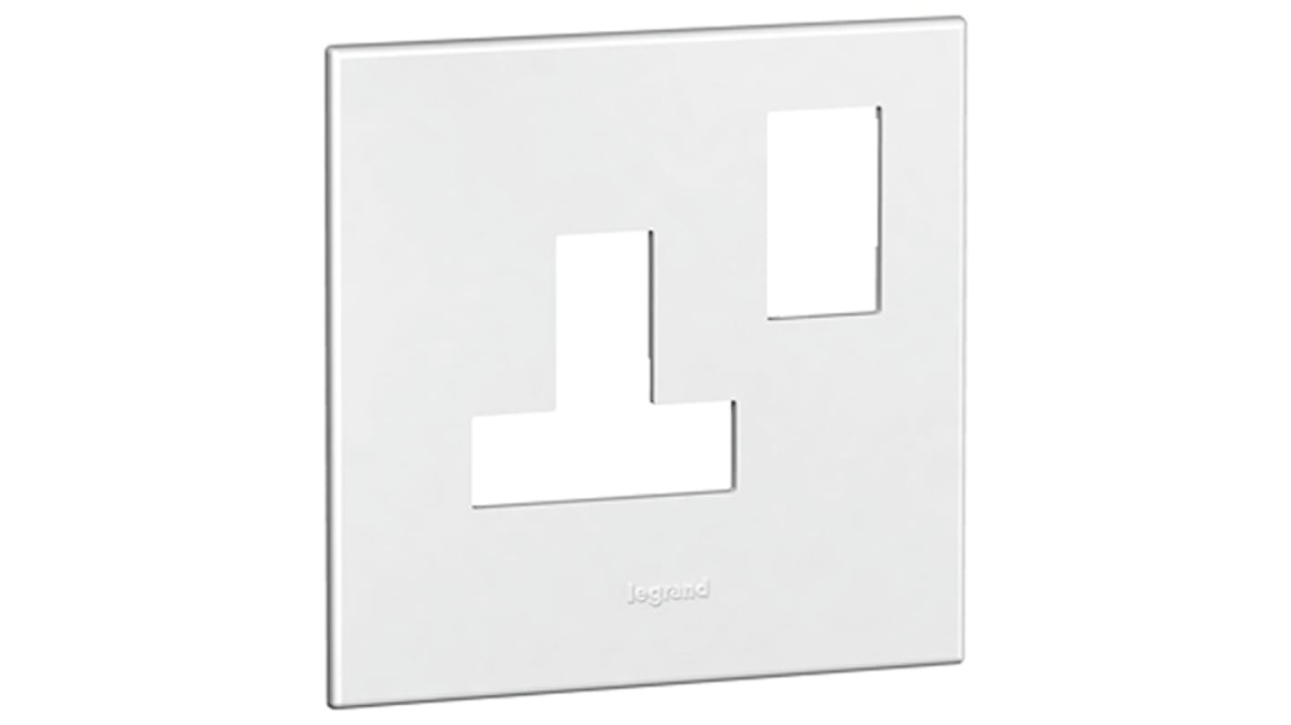 Legrand White 1 Gang Polycarbonate BS, Socket Cover Plate