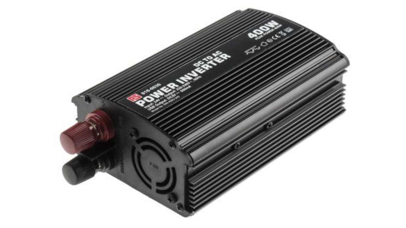 RS PRO Modified Sine Wave 400W Power Inverter, 24V dc Input, 230V ac Output