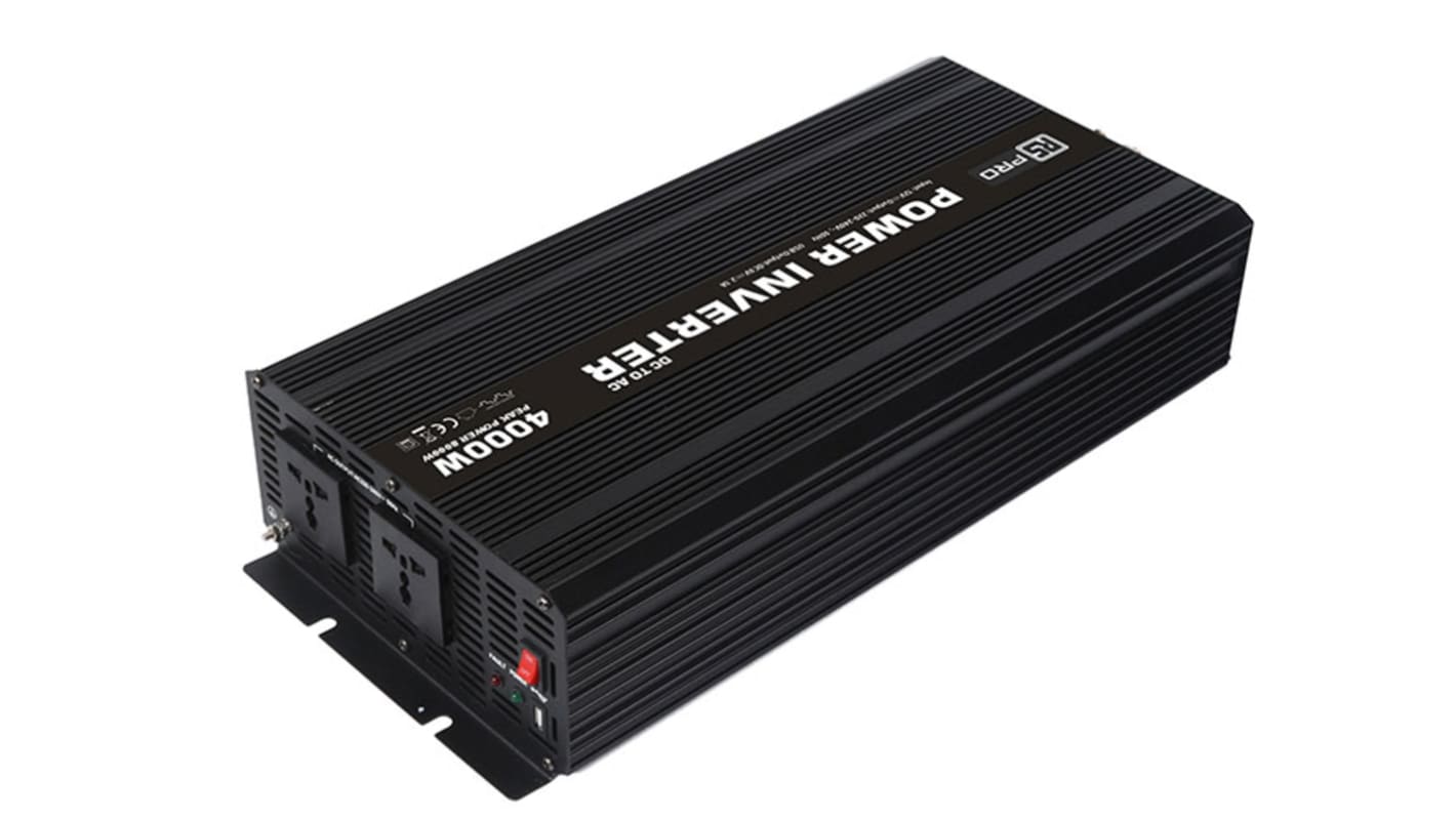 RS PRO Modified Sine Wave 4000W Power Inverter, 12V dc Input, 230V ac Output