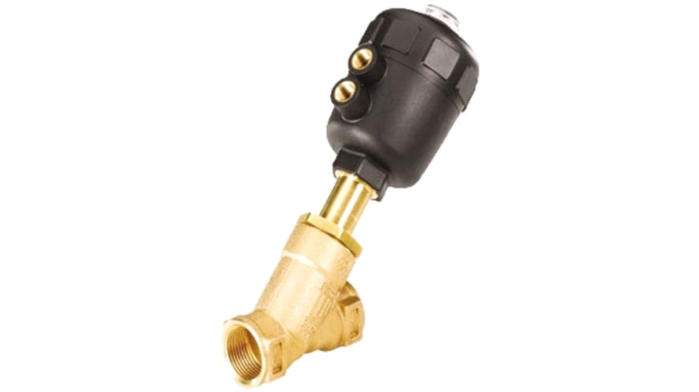 Valvola con attuazione pneumatica Burkert, ad angolo, NC, 1/2poll, 16 bar max