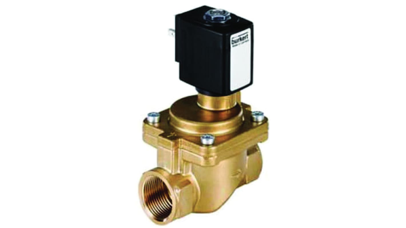 Burkert Magnetventil, 2 Porte, NC, 24 V ac/dc, 1tommer, 349731