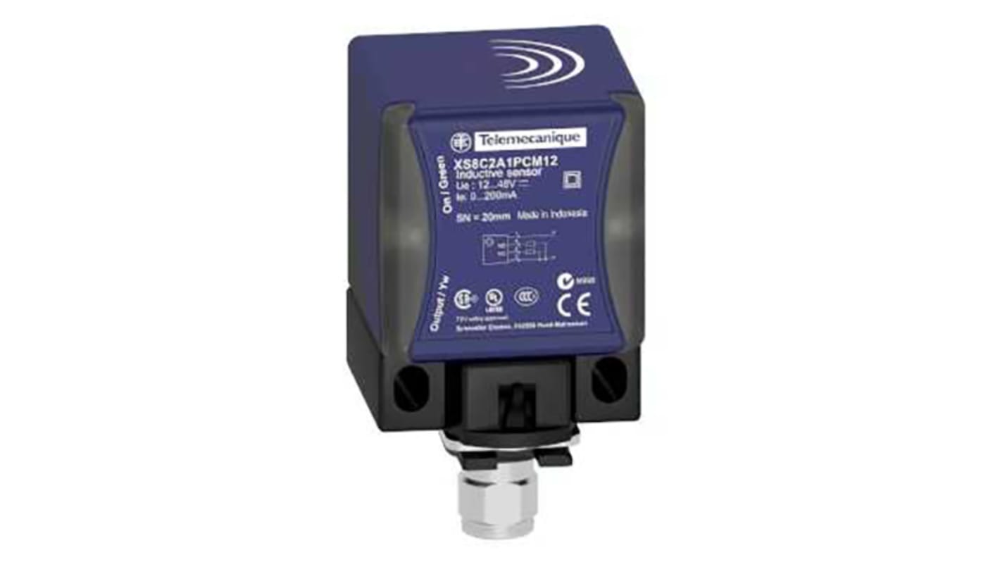 Telemecanique Sensors Inductive Block-Style Proximity Sensor, 25 mm Detection, Analogue Output, 12 → 36 V dc,