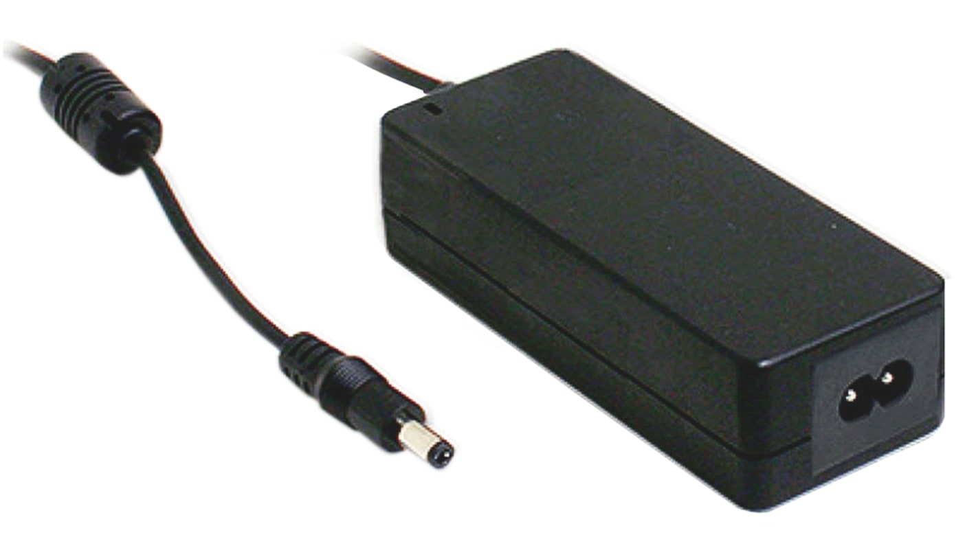 MEAN WELL 60W Power Brick AC/DC Adapter 12V dc Output, 5A Output