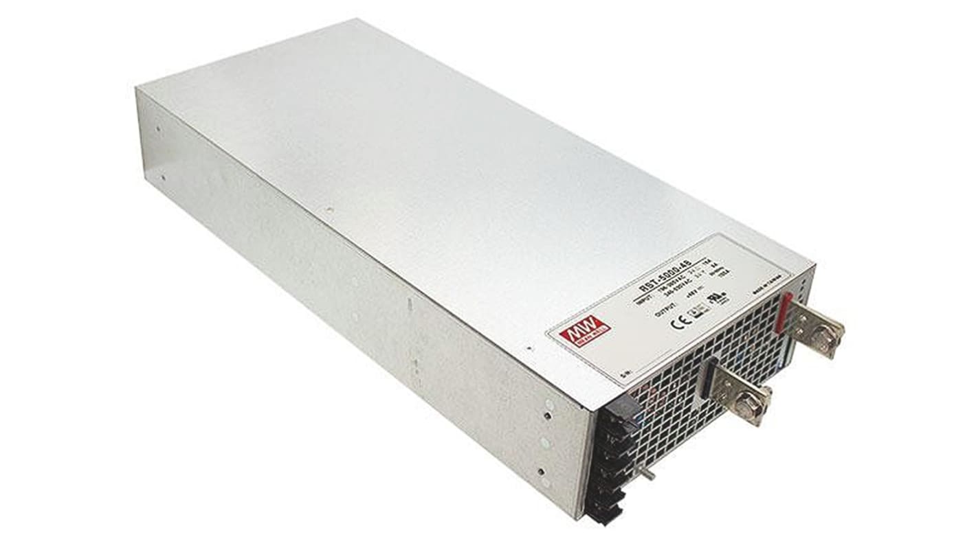 MEAN WELL Switching Power Supply, RST-5000-48, 48V dc, 105A, 5kW, 1 Output, 196 → 305 V ac, 340 → 530 V