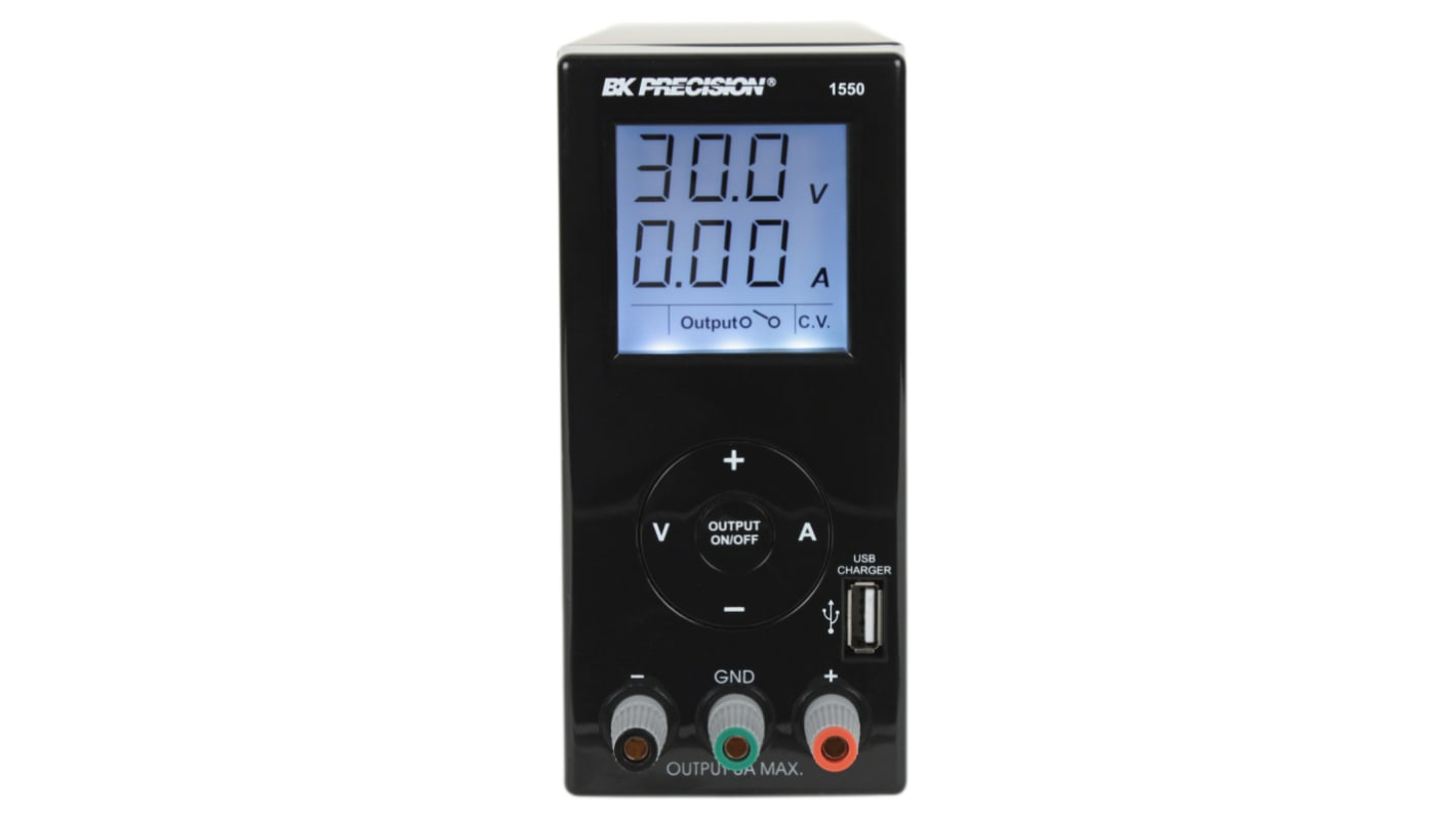 BK Precision 1550 Series Digital Bench Power Supply, 36V, 3A, 1-Output, 108W