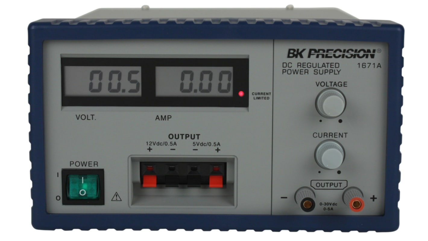Zasilacz laboratoryjny 0 → 30V 5A BK Precision 158W Zasilacz DC z trzema wyjściami