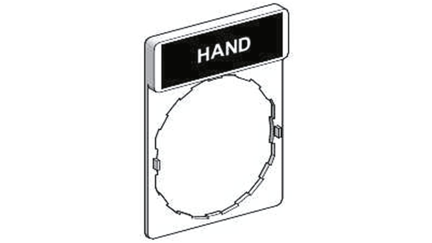 Schneider Electric Legend Holder for Use with XB4/XB5/XB7 Push Buttons, Hand