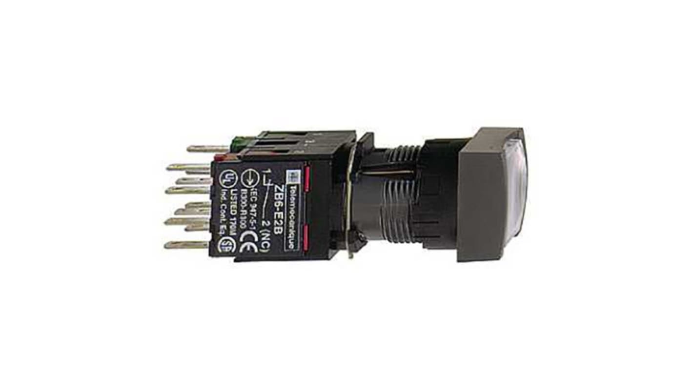 Schneider Electric Harmony XB6 Series Illuminated Push Button, Panel Mount, 16mm Cutout, IP65