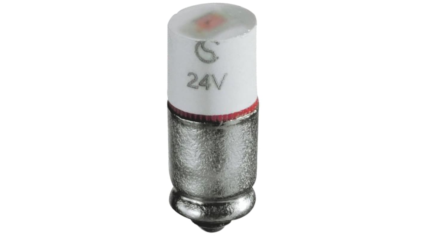 Signal Construct Yellow LED Indicator Lamp, 24 → 28V, Midget Groove Base, 5.6mm Diameter, 120mcd