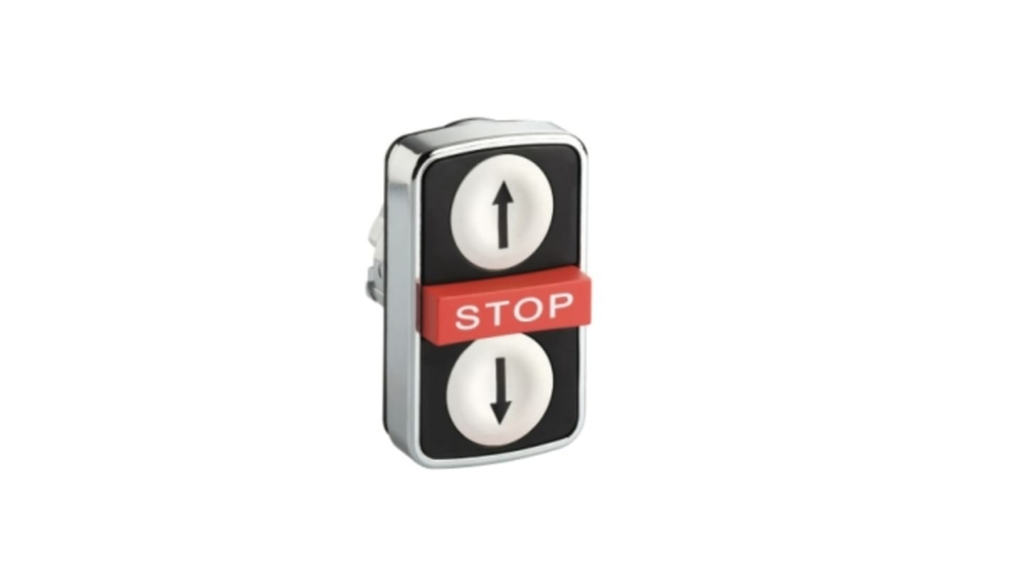 Schneider Electric Harmony XB4 Series Black, Red, White Momentary Push Button Head, 22mm Cutout, IP69K