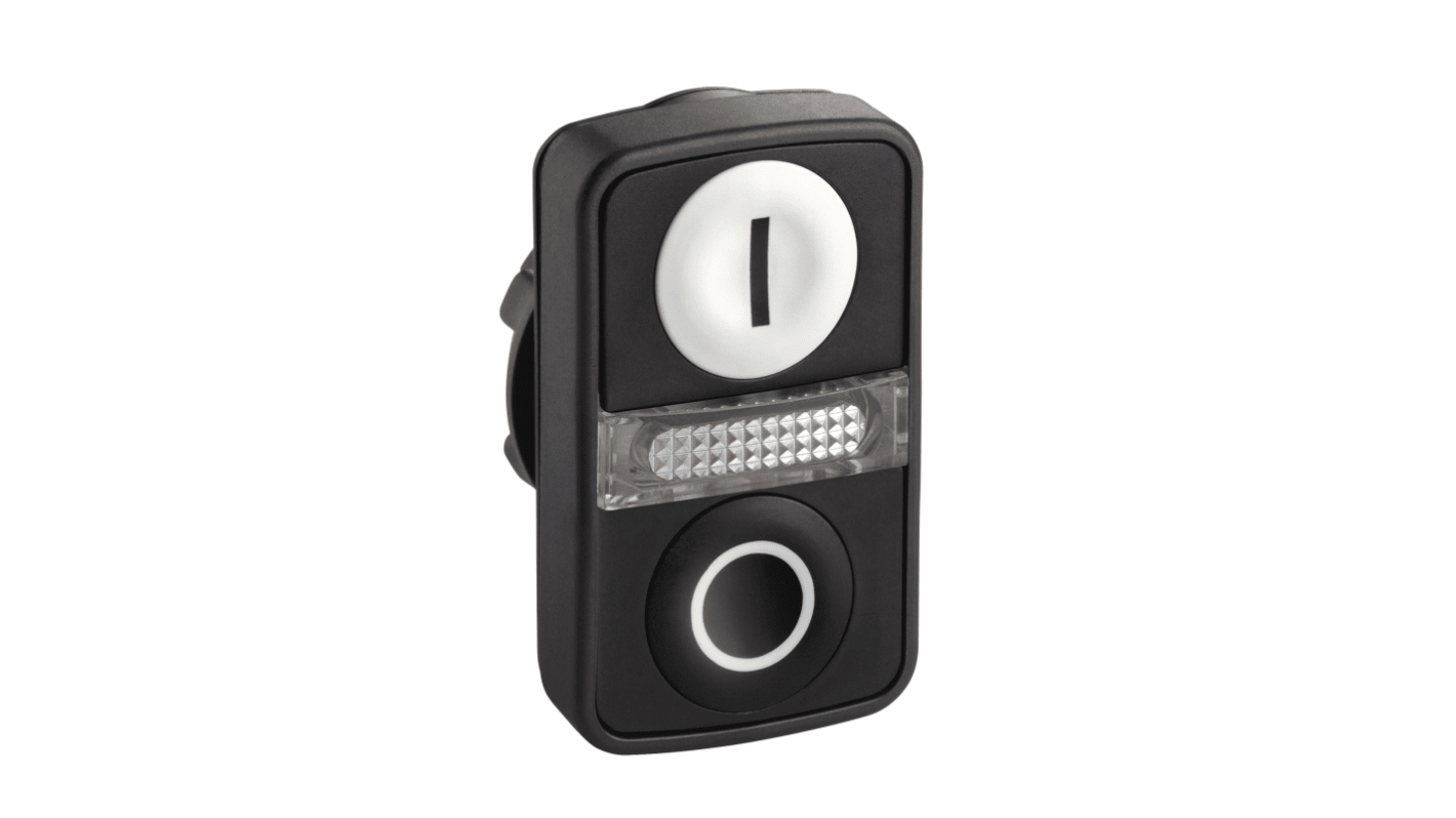 Schneider Electric Harmony XB5 Series Black, White Momentary Push Button Head, 22mm Cutout, IP66, IP67, IP69K