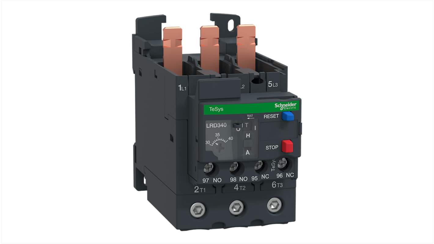 Schneider Electric LR3D Thermal Overload Relay, 40 A Contact Rating, TeSys