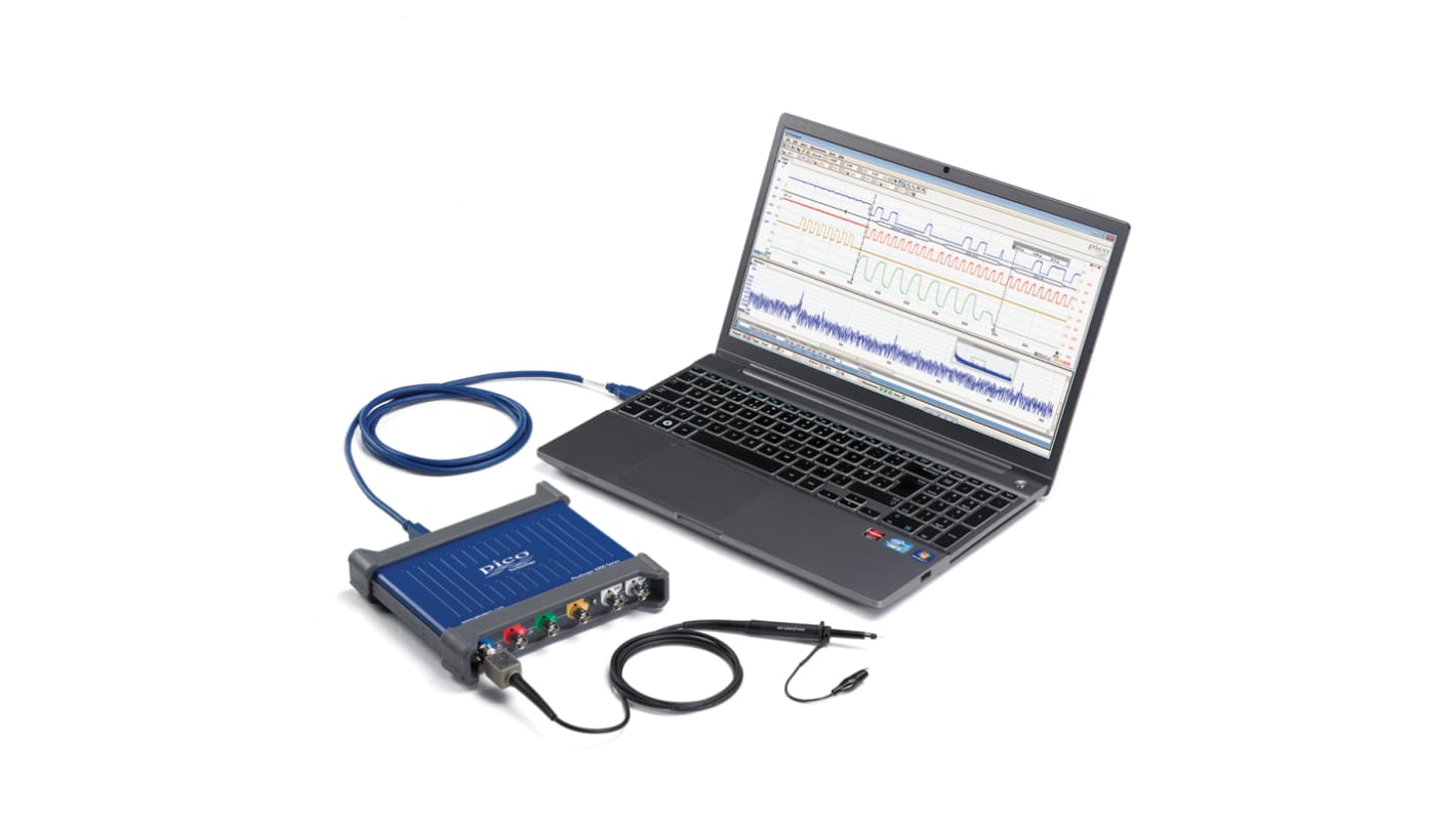 Pico Technology 3404D MSO PicoScope 3000 Series, 60MHz PC Based Oscilloscope, 4 Analogue Channels, 16 Digital Channels