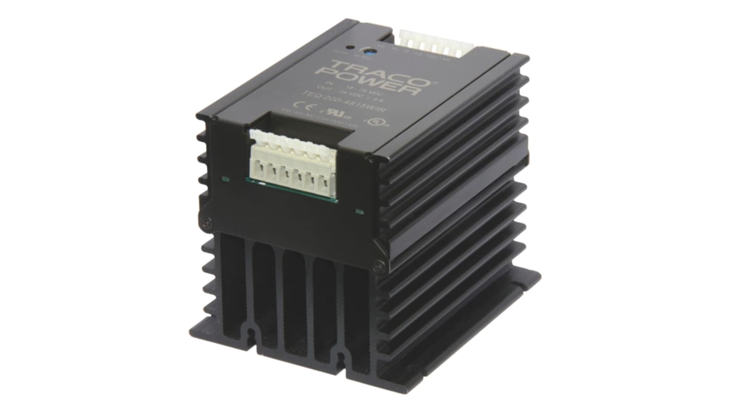 TRACOPOWER TEQ 200WIR DC-DC Converter, 48V dc/ 5A Output, 43 → 160 V dc Input, 240W, Chassis Mount, +55°C Max