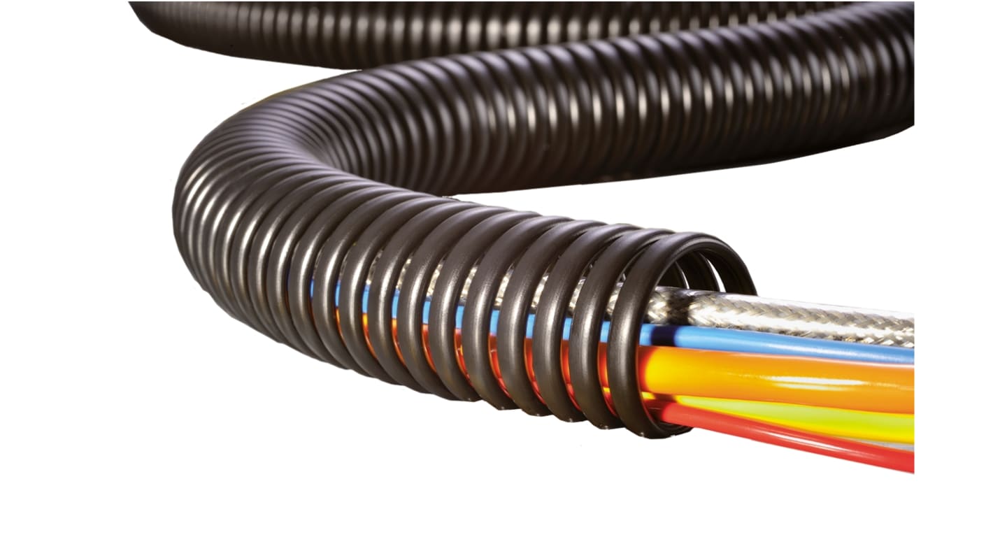 HellermannTyton Spiral Wrap, I.D 10mm, 14mm PP SPS Series