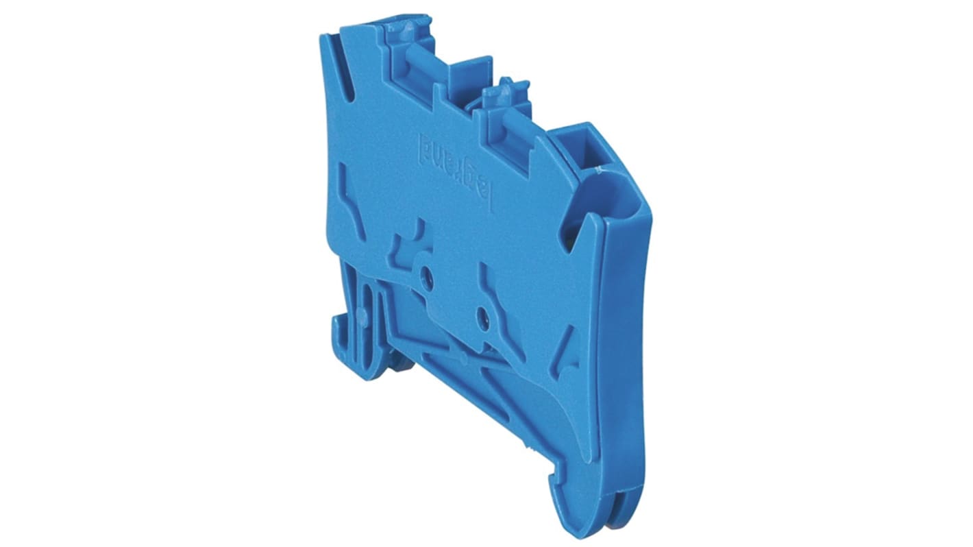 Legrand 372 Series Blue Feed Through Terminal Block, 4mm², Spring Clamp Termination