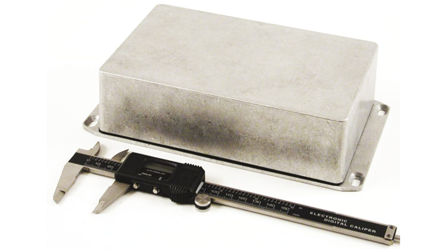 Hammond 1590 Series Natural Die Cast Aluminium Enclosure, IP65, Flanged, Natural Lid, 187.75 x 119.5 x 56mm