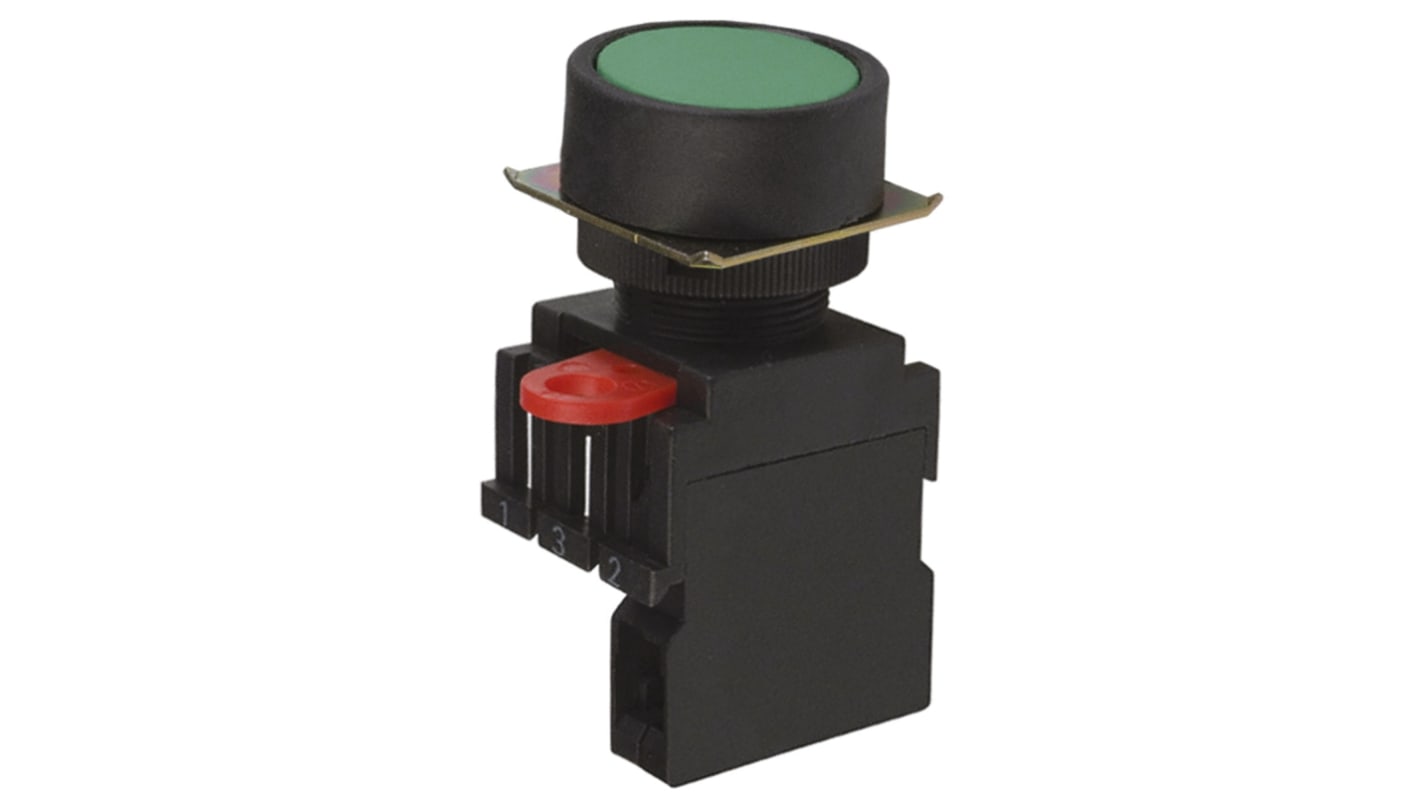 Omron Push Button, Panel Mount, 22.3mm Cutout, SPST, IP65