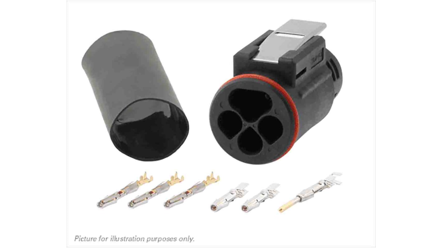 Souriau Connector, 6 Contacts, Cable Mount, Plug, Male and Female Contacts, IP68, IP69K, UTL Series