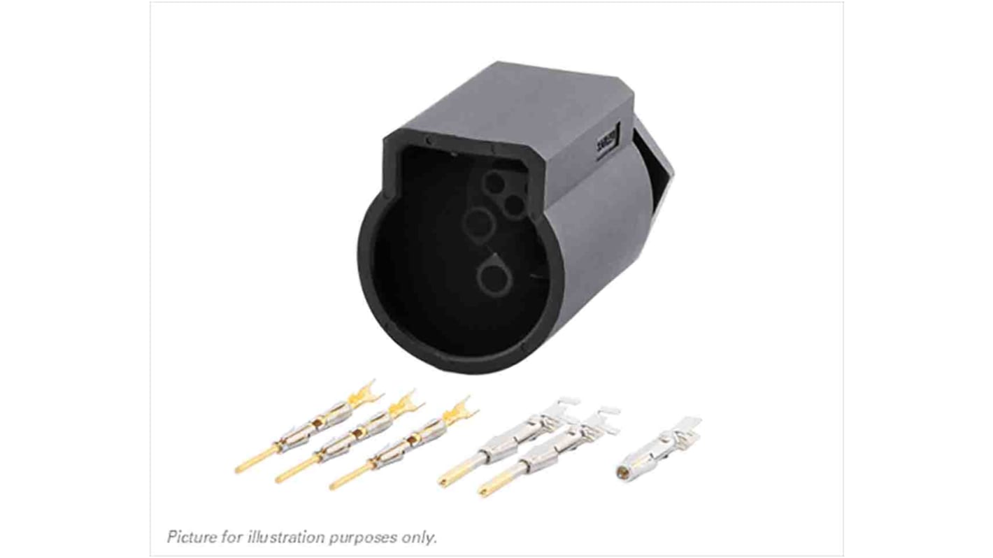 Souriau Connector, 6 Contacts, Panel Mount, Socket, Male and Female Contacts, IP68, IP69K, UTL Series