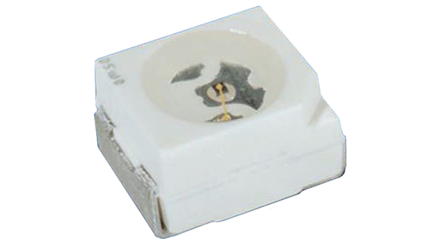 Vishay 紫外发光二极管, 410 nm, 1灯珠, ±60°视角, 圆形透镜, 2针, 贴片安装, PLCC 2封装, 6.8mW