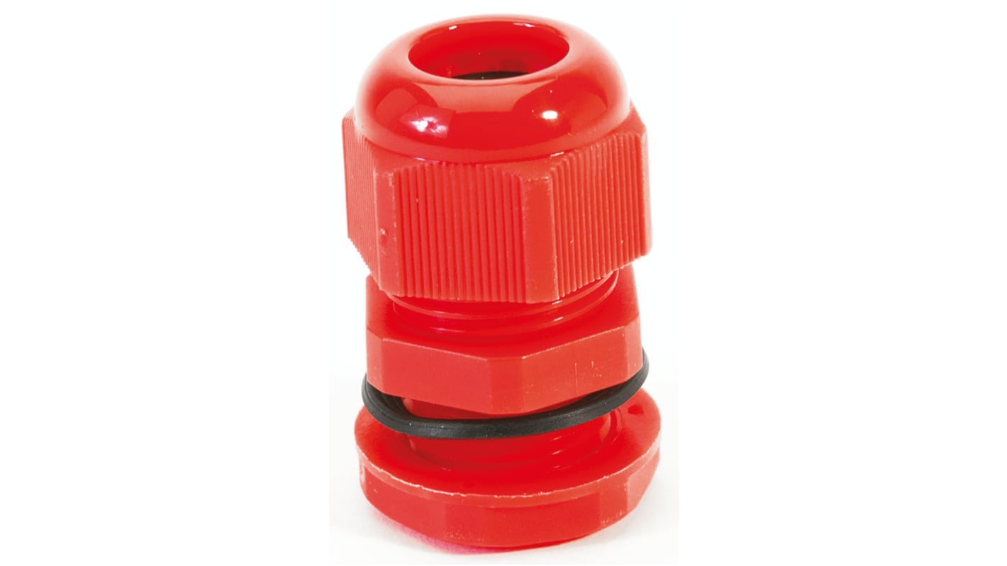 HellermannTyton NGM Series Red Nylon Cable Gland, M20 Thread, 10mm Min, 14mm Max, IP68