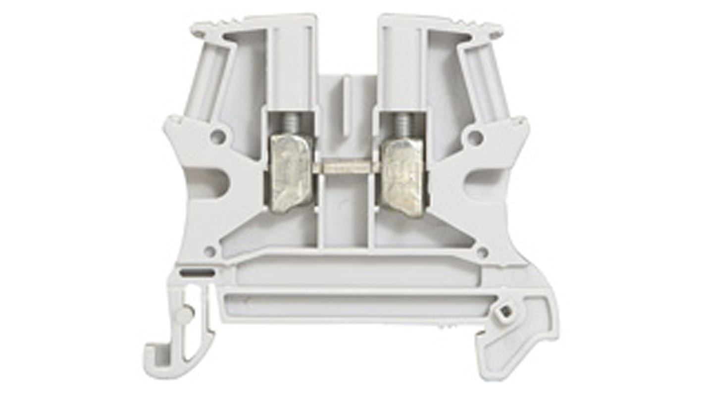 Legrand Viking 3 Series Grey DIN Rail Terminal Block, Single-Level, Screw Termination