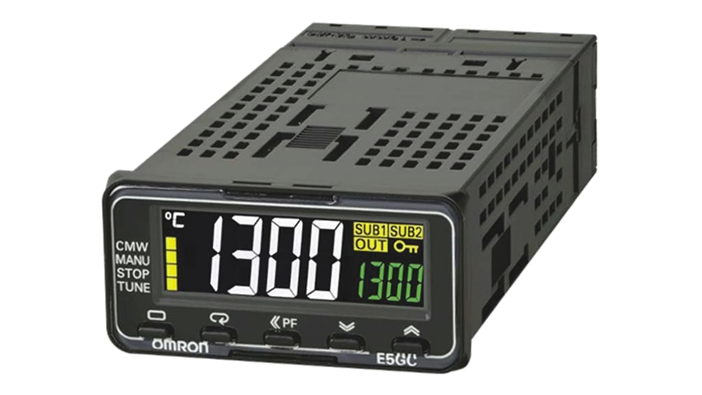 Omron E5GC Panel Mount PID Temperature Controller, 24 x 48mm, 1 Output Linear, Analogue, 4-20 mA, 100 → 240 V ac Supply