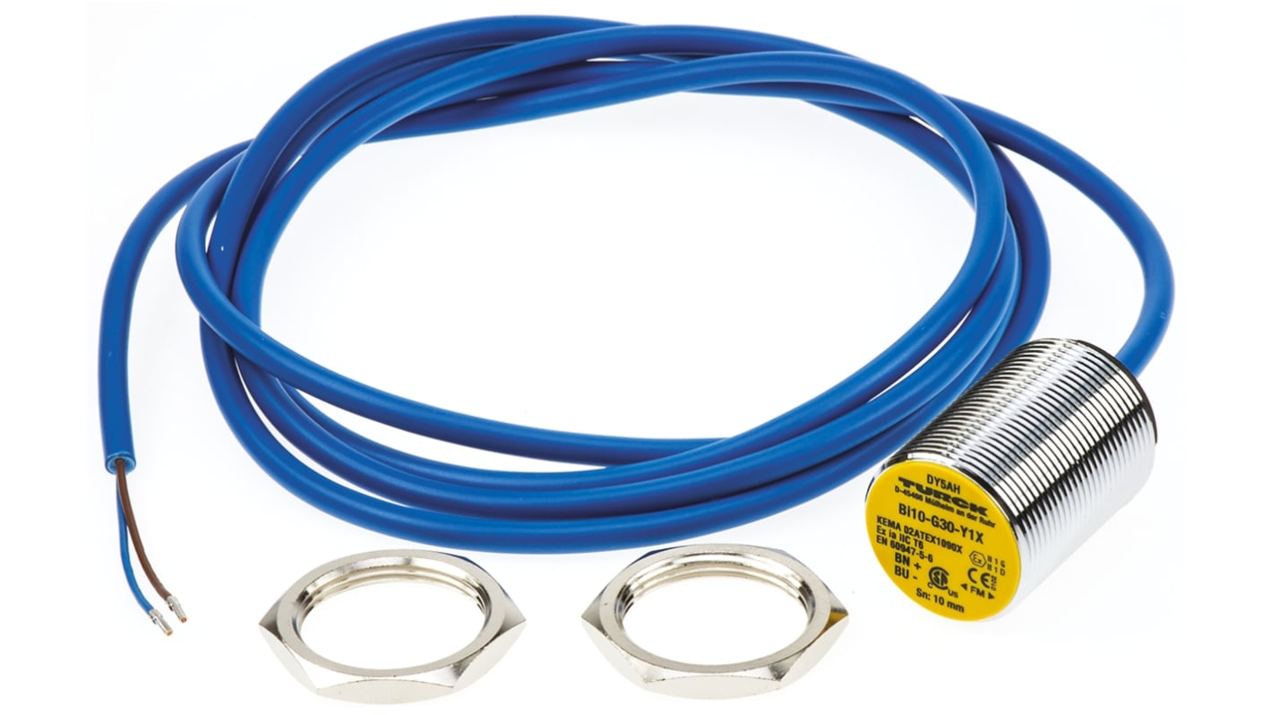 Turck Inductive Barrel-Style Proximity Sensor, M30 x 1.5, 10 mm Detection, NAMUR Output, 8.2 V dc, IP67