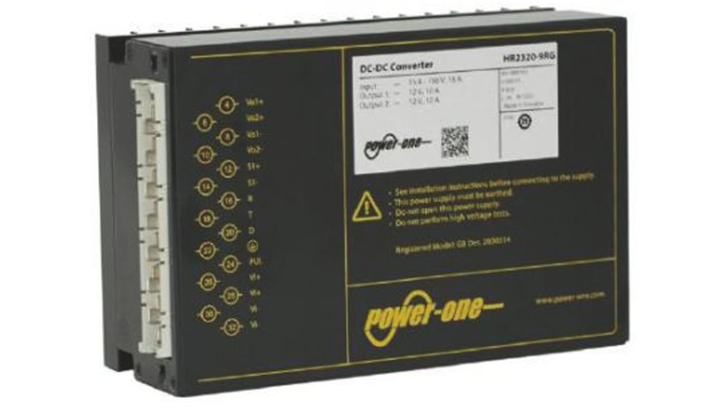 BEL Power HR DC/DC-Wandler 144W 110 V dc IN, 12V dc OUT / 6A Gestellmontage 2 kV ac, 2.8kV dc isoliert