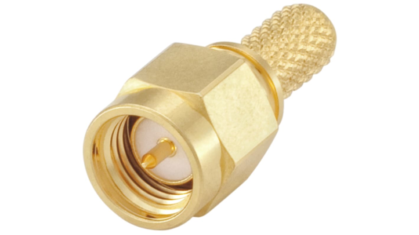 Rosenberger SMA Series, Plug Cable Mount SMA Connector, 50Ω, Crimp Termination, Straight Body