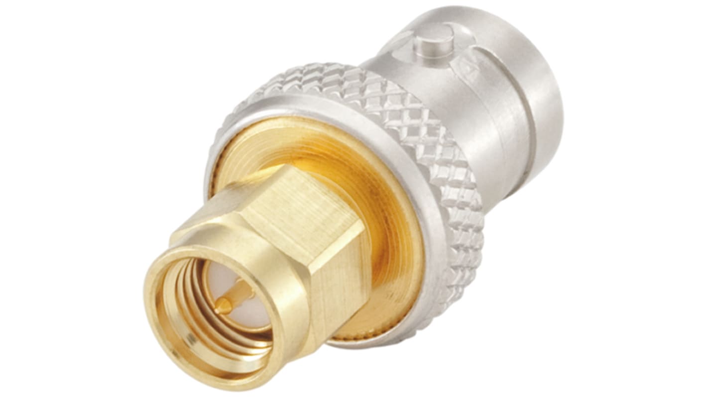 Rosenberger HF Adapter, SMA - BNC, 50Ω, Male - Weiblich, Gerade, 18GHz Normal
