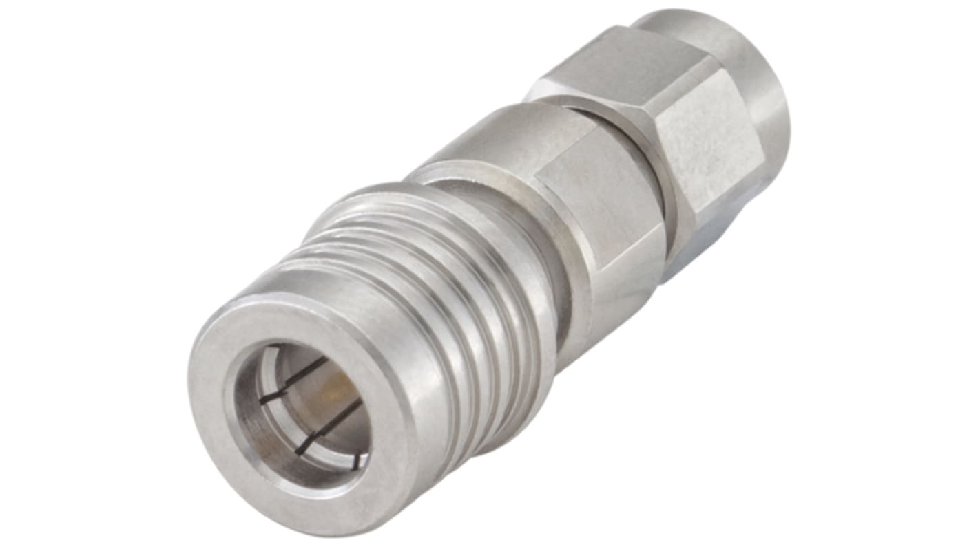 Rosenberger Straight 50Ω RF Adapter QMA Plug to SMA Plug 18GHz