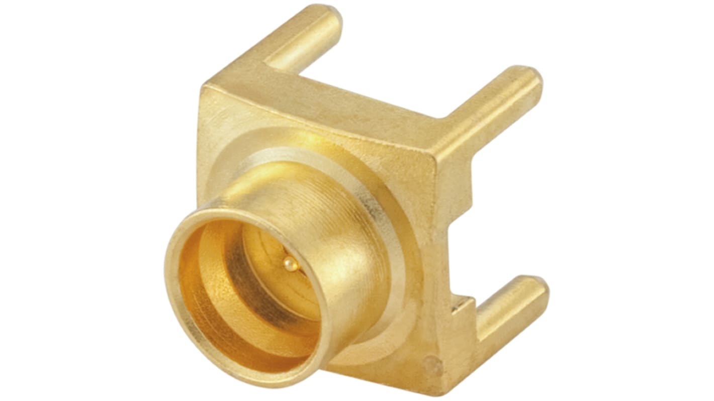 Rosenberger SMP连接器公插, 50Ω, PCB安装, 焊接端接, 直向