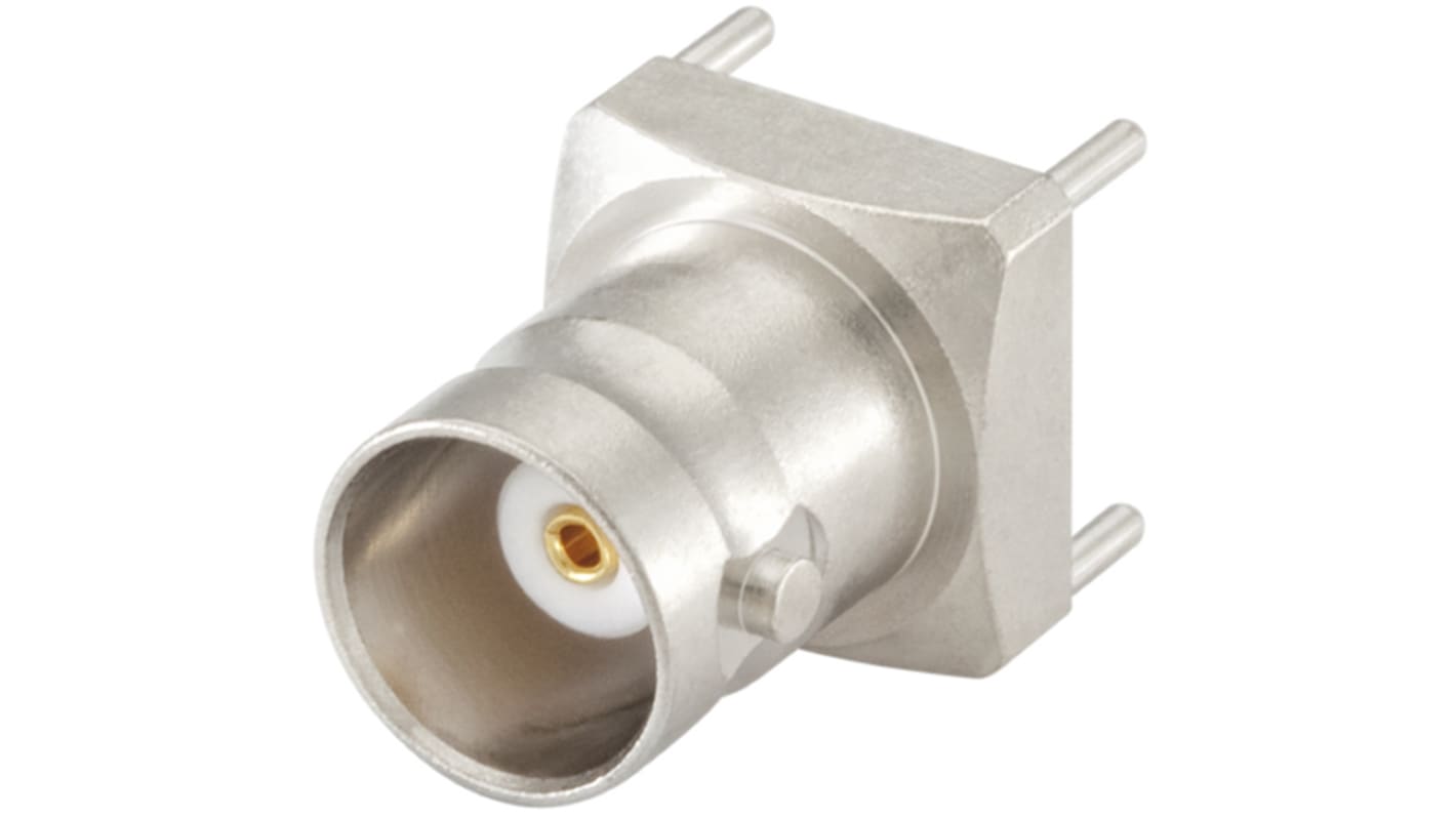 Rosenberger BNC Series, Jack PCB Mount BNC Connector, 50Ω, Through Hole Termination, Straight Body