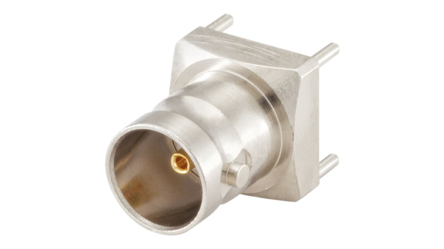 Rosenberger BNC Series, Jack PCB Mount BNC Connector, 75Ω, Through Hole Termination, Straight Body