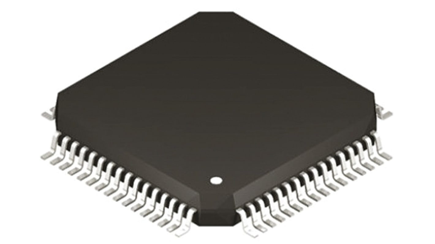 Microchip, 16bit PIC, dsPIC33F Microcontroller, 40MHz, 64 kB Flash, 64-Pin TQFP