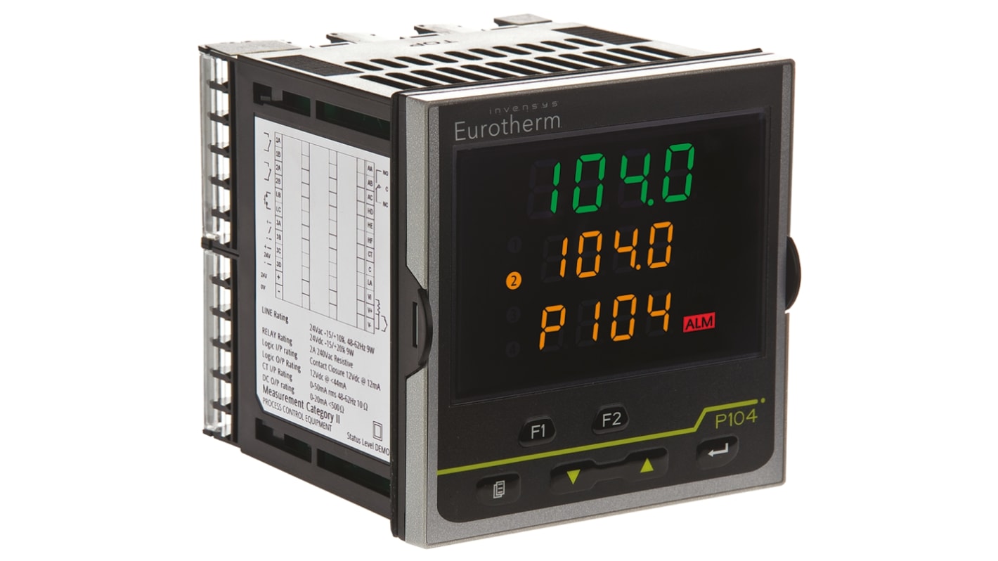 Rs-Online Termoregolatori PID Eurotherm Piccolo P104 85 → 264 V c.a. 96 x 96mm 2 uscite Logico Relè