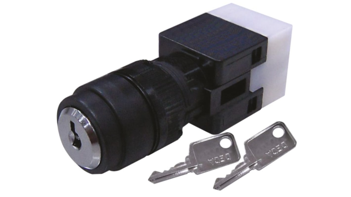 Interruptor de llave, IP65, DPDT, 3 vías