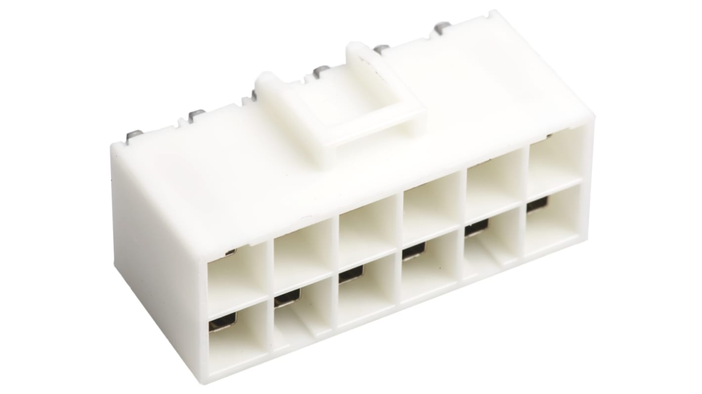 JST VL Series Straight Through Hole PCB Header, 12 Contact(s), 6.2mm Pitch, 2 Row(s), Shrouded