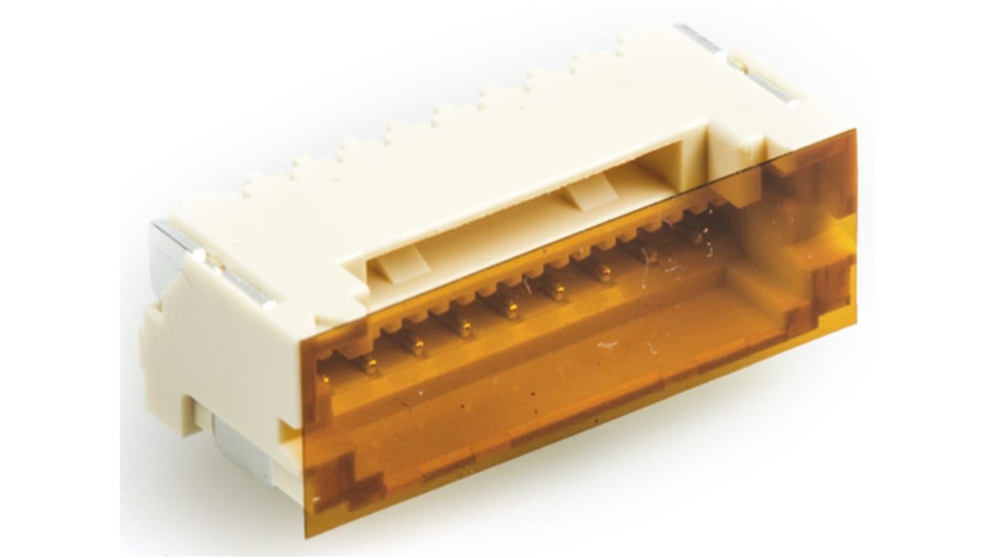 JST 9p单排排针 直向线对板连接器, 1.5mm间距, 2.0A, 100.0 V, SMT安装, ZE系列