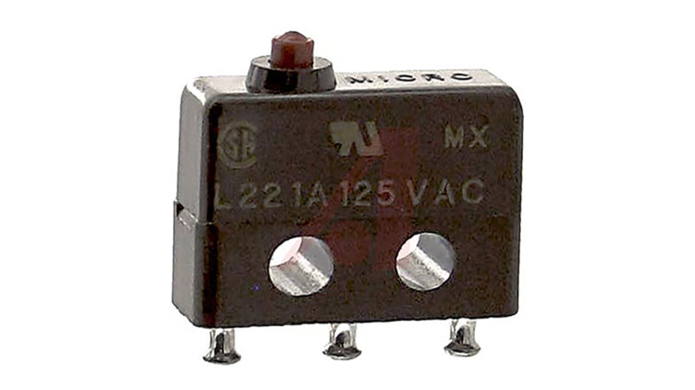 Honeywell Pin Plunger Micro Switch, Solder Terminal, 1 A @ 125 V ac, SP-CO