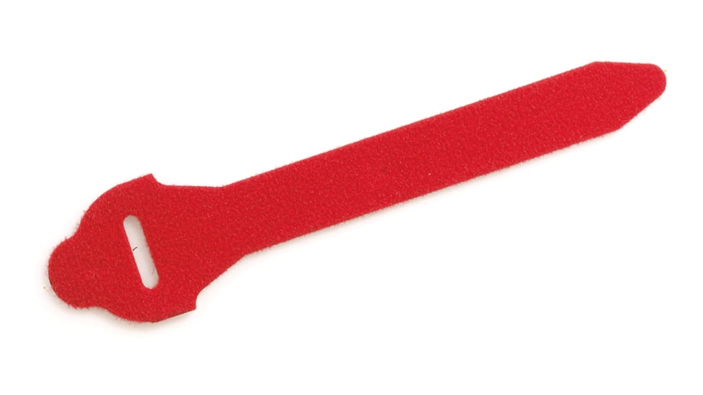 Legrand Cable Tie, Hook and Loop, 300mm x 16 mm, Red, Pk-10