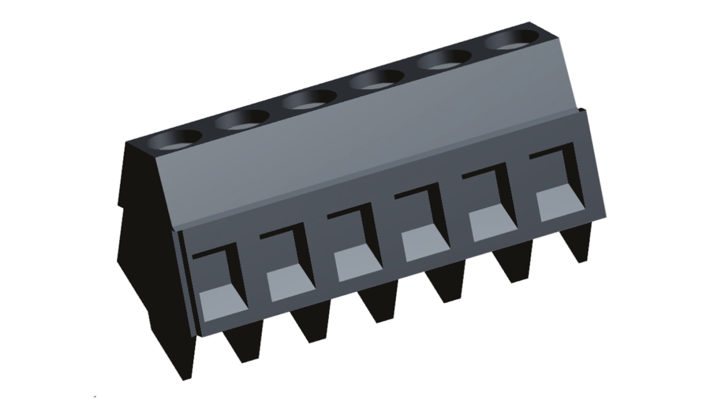 TE Connectivity Buchanan Series PCB Terminal Strip, 6-Contact, 5.08mm Pitch, Panel Mount, 1-Row, Solder Termination