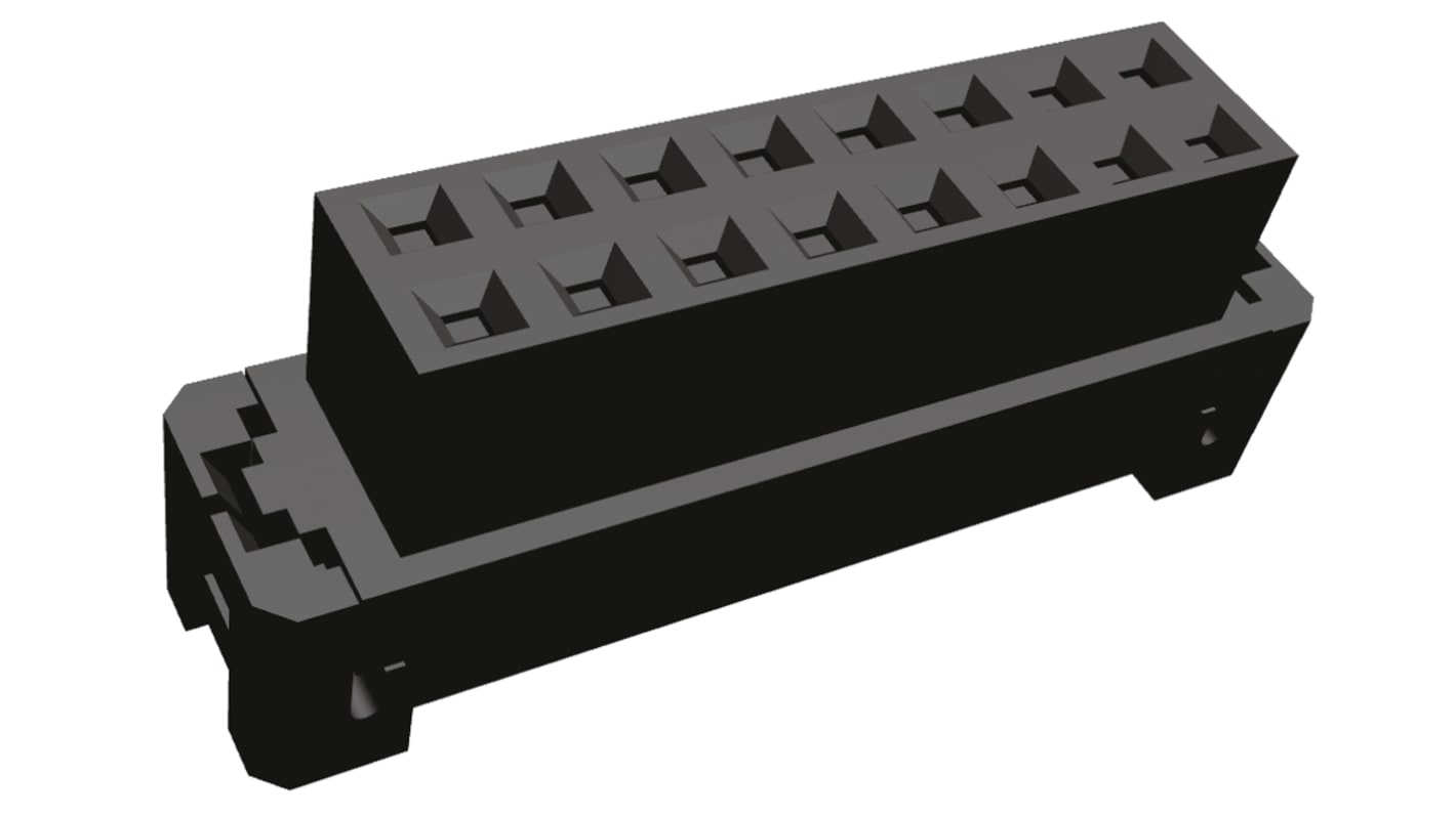 TE Connectivity 16-Way IDC Connector Socket for Panel Mount, 2-Row