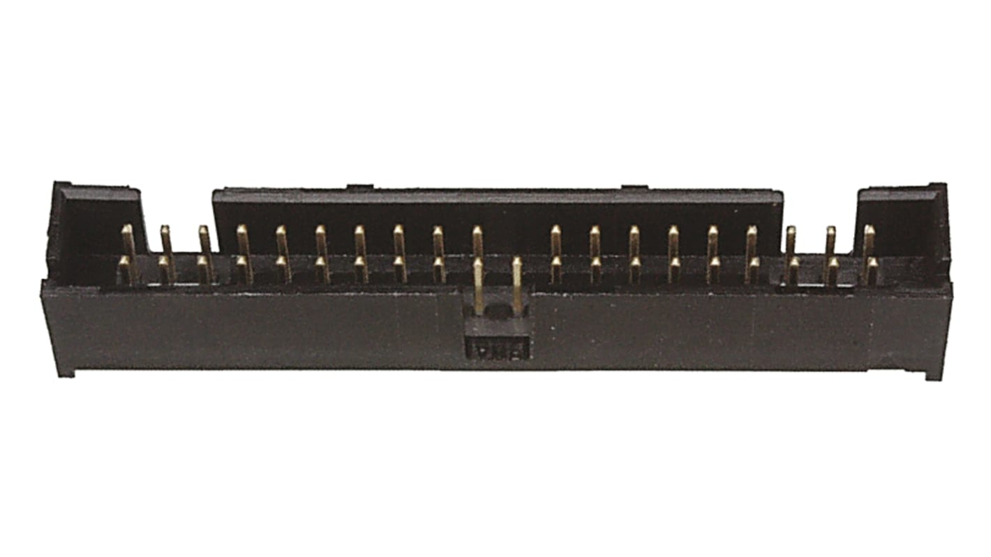 TE Connectivity AMP-LATCH Series Straight Through Hole PCB Header, 40 Contact(s), 2.54mm Pitch, 2 Row(s), Shrouded