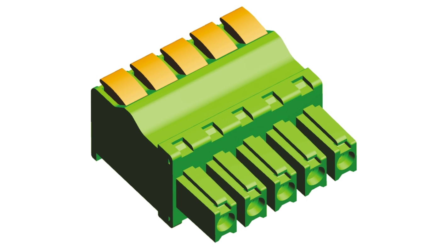 Bornier enfichable TE Connectivity 5 contacts 1 rangée(s) pas de 3.81mm série Buchanan