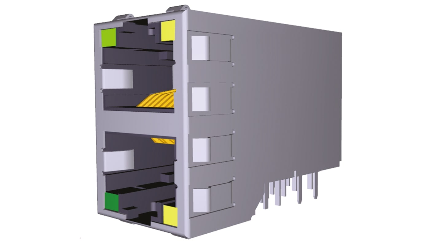 TE Connectivity 1888653 Series Female RJ45 Socket, PCB Mount, Cat5e, STP Shield